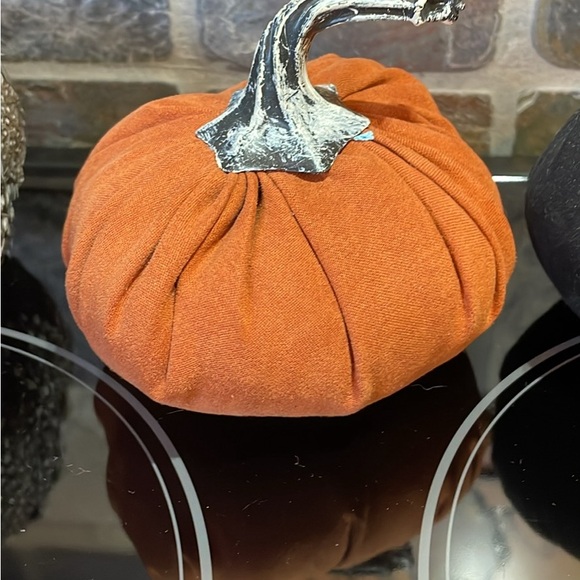 EUC Fall Halloween pumpkins one feather, one orange, one black - Picture 3 of 4